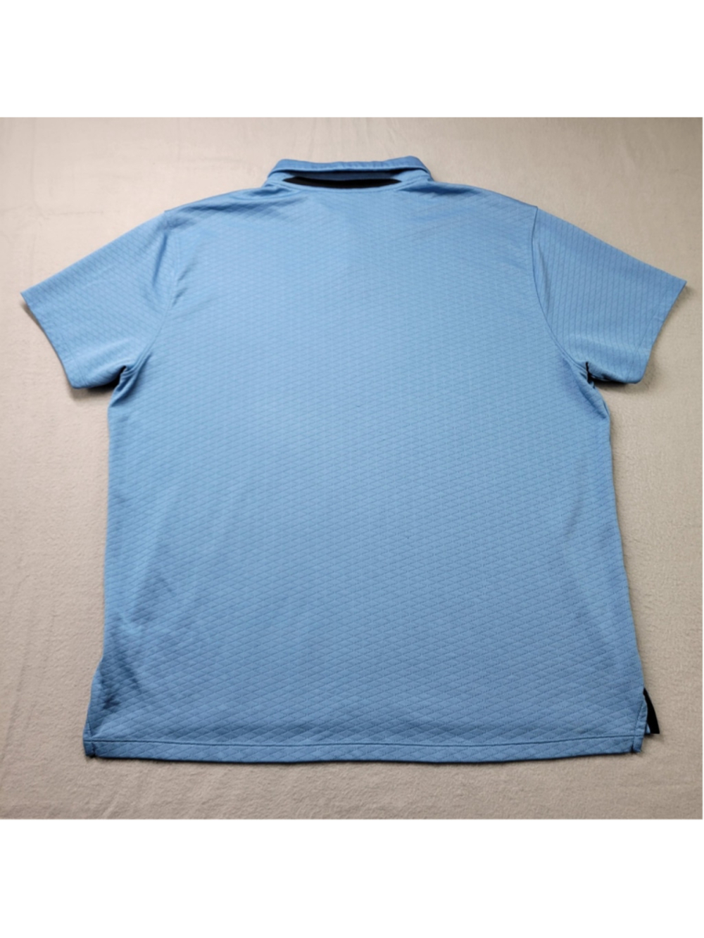 Nike Golf Polo Shirt MEn Size 2XL Blue Rubber Swoosh Logo Short Sleeve Dri-Fit - Picture 8 of 9